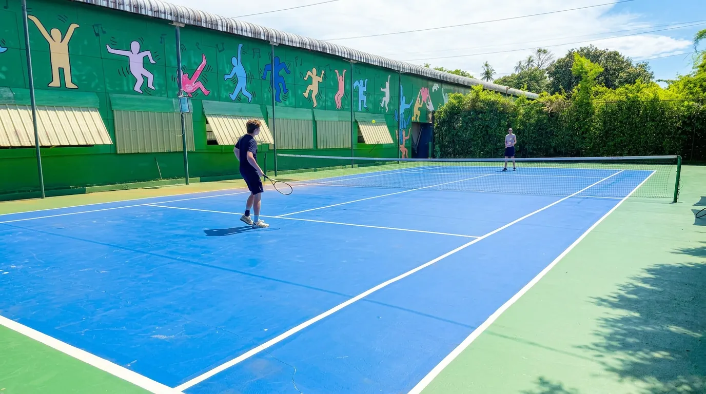 Outdoor tennis court at White Sand Beach Resort, Koh Mak