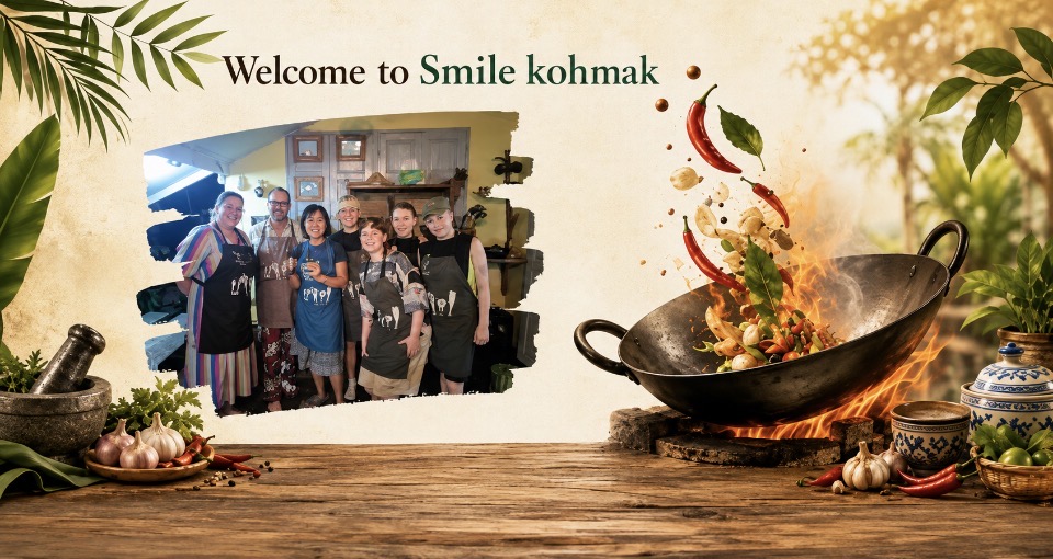 Smile Thai Cooking School group photo on Koh Mak