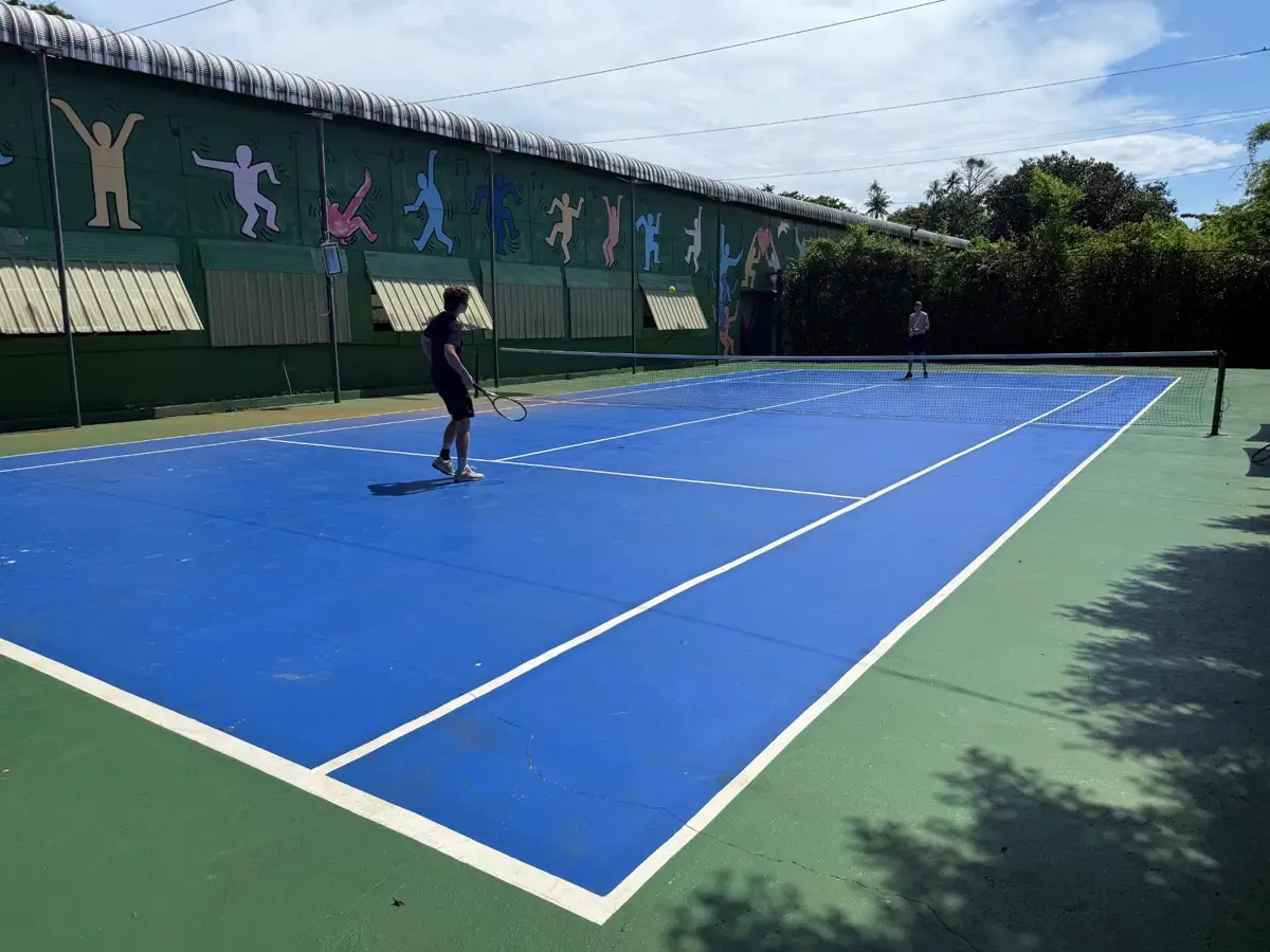Outdoor tennis courts at White Sand Beach Resort, Koh Mak