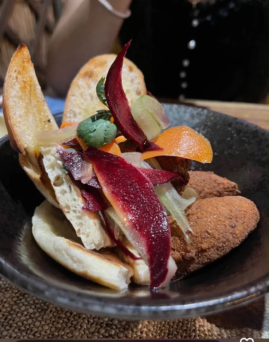 Smash burger and creative bistro dish at MA Bistro in Ao Kao, Koh Mak