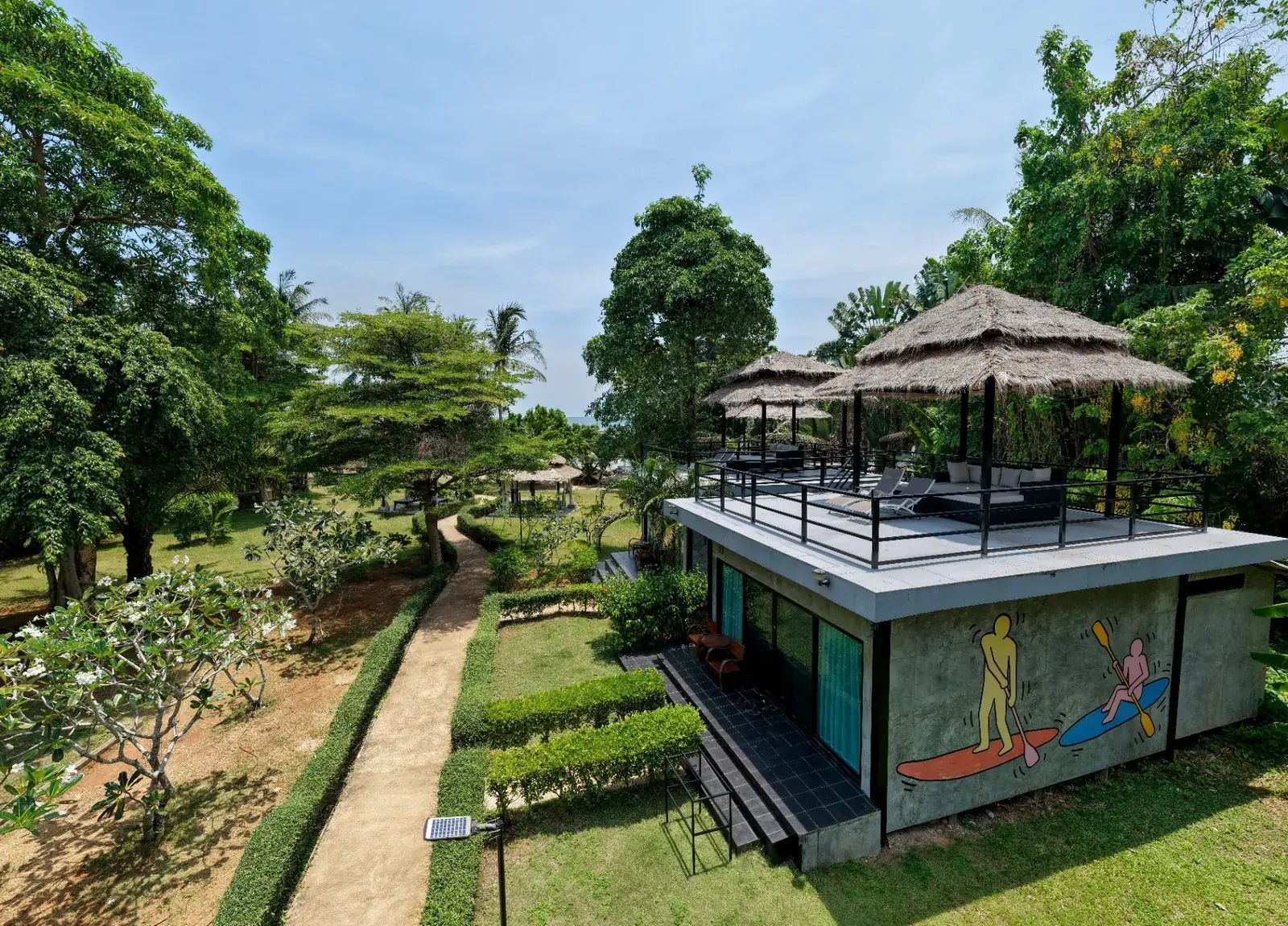 Pool View Villa with rooftop terrace among the gardens